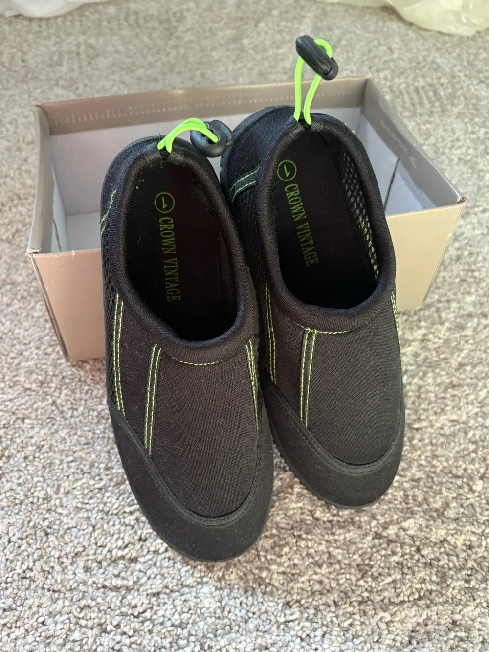 New Crown Vintage Kids m Slip-On drawstring Poseidon water shoes little boy sz 1